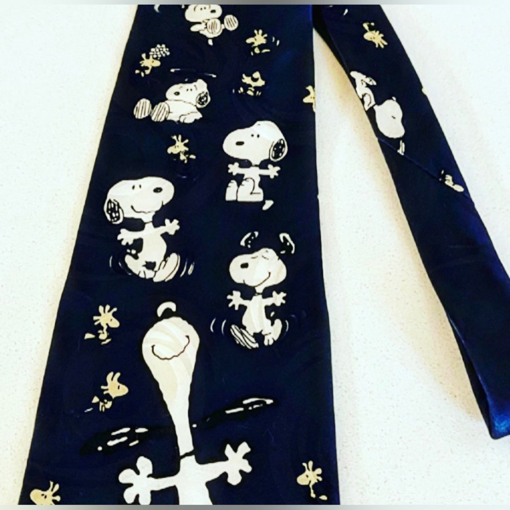 Vintage Snoopy & Woodchuck Necktie, cartoon tie in awesome vintage condition